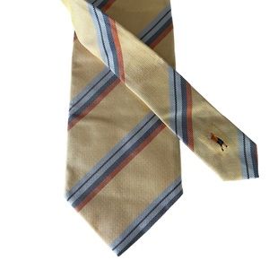 Bobby Jones Collection Golf Men's‎ Necktie Yellow Blue Striped Tie USA